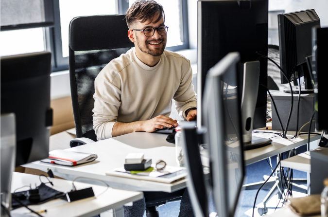 Man at computer